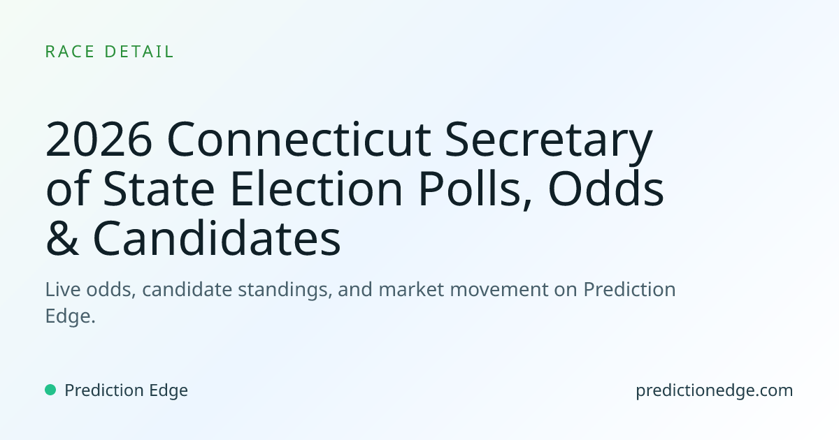 2026 Connecticut Secretary of State Election: Polls & Odds | Prediction ...