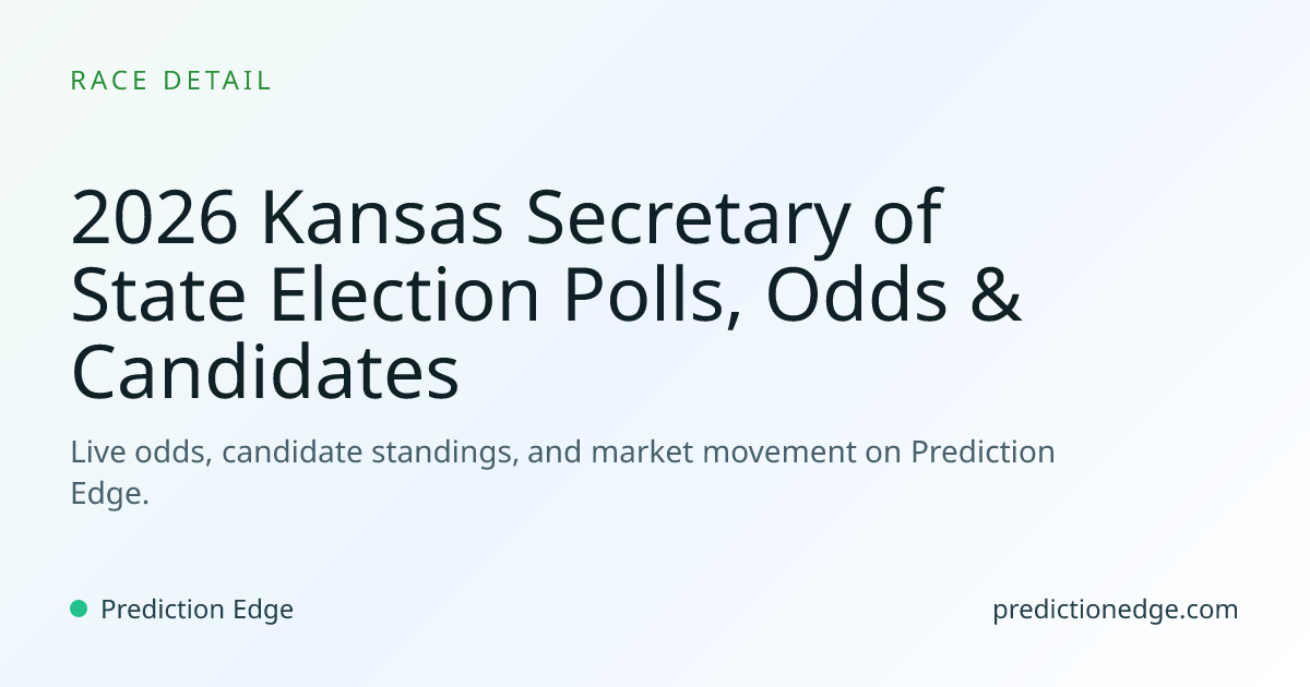 2026 Kansas Secretary of State Election: Polls & Odds | Prediction Edge