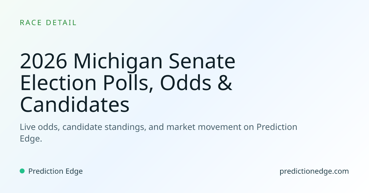 2026 Michigan Senate Election Race | Polls, Candidates & Odds